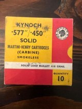 Kynoch .577/.450 martini Henry ammo