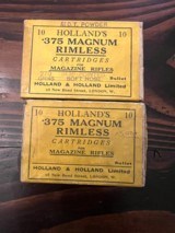 Holland’s 375 magnum rimless cartridges