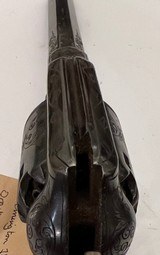 Remington 1858 Army 44 revolver ornate carving, octagon barrel & holster - 6 of 15