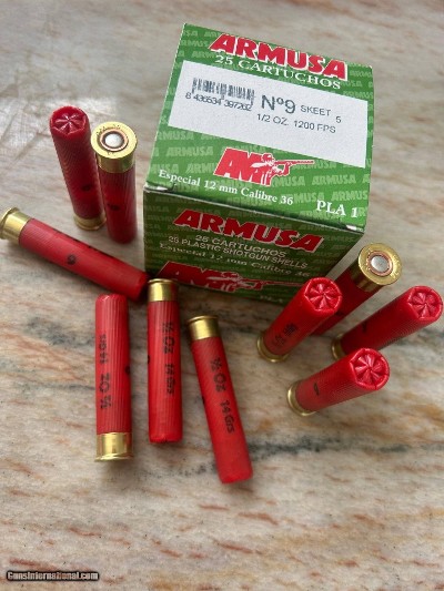 25 ROUNDS .410 GA. ARMUSA #7.5 OR #9 SHOT - 1/2 OZ. SHOTSHELLS (.56 CENTS X ROUND)