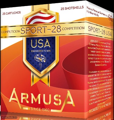 12GA. ARMUSA SPORT-28 USA 1 OUNCE #8 COMPETITION SHOTSHELLS (.42 CENTS X ROUND)