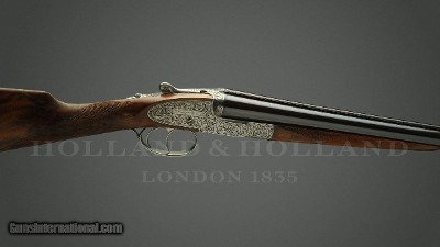 Holland & Holland 20 gauge 'Royal' Deluxe Model Sidelock Ejector Shotgun with self opening with double triggers and automatic safety