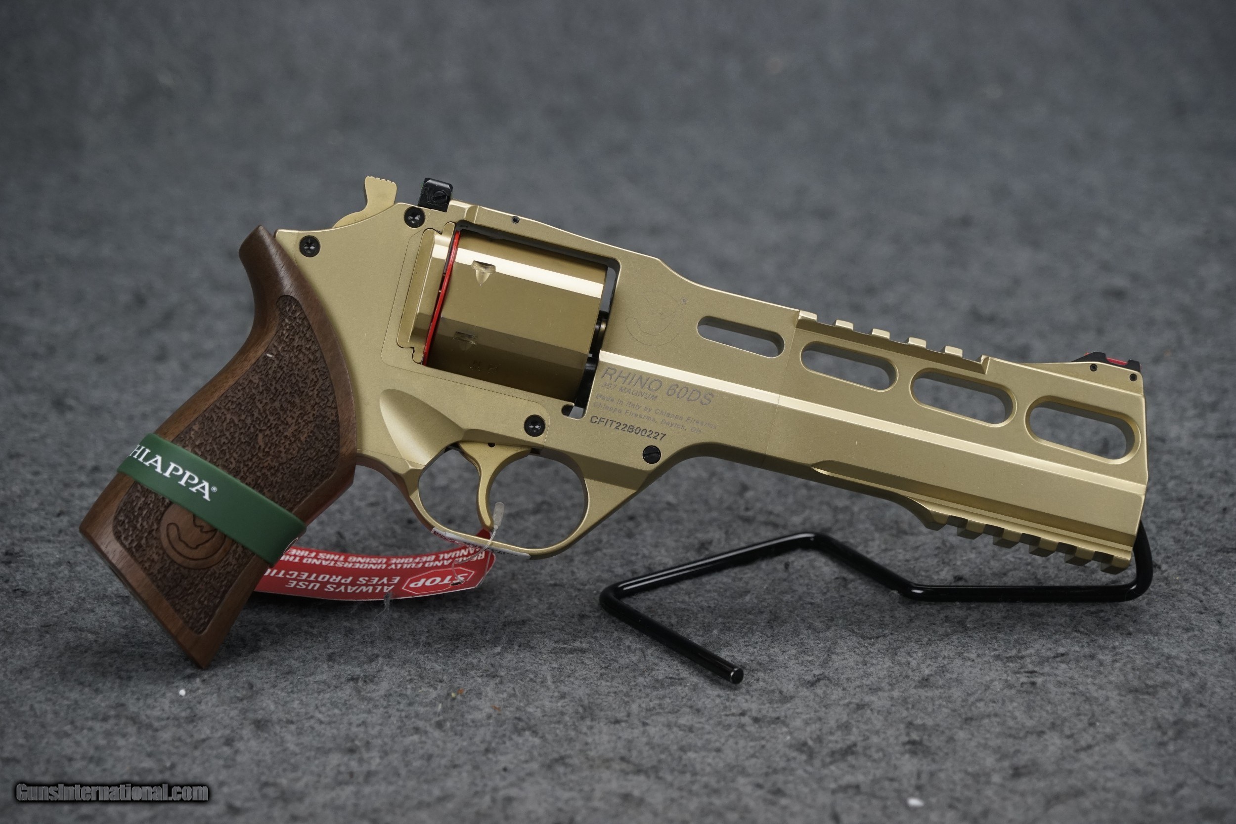 Chiappa Rhino 60DS 357 Magnum 6" Barrel Gold Color Finish