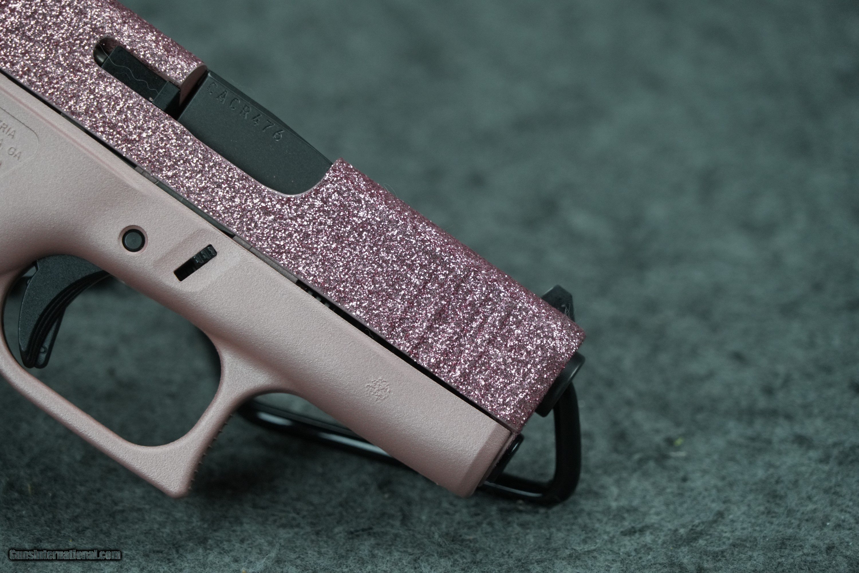 Glock 43X GlitterGunz Rose Gold Glitter 9mm 3.43 Barrel