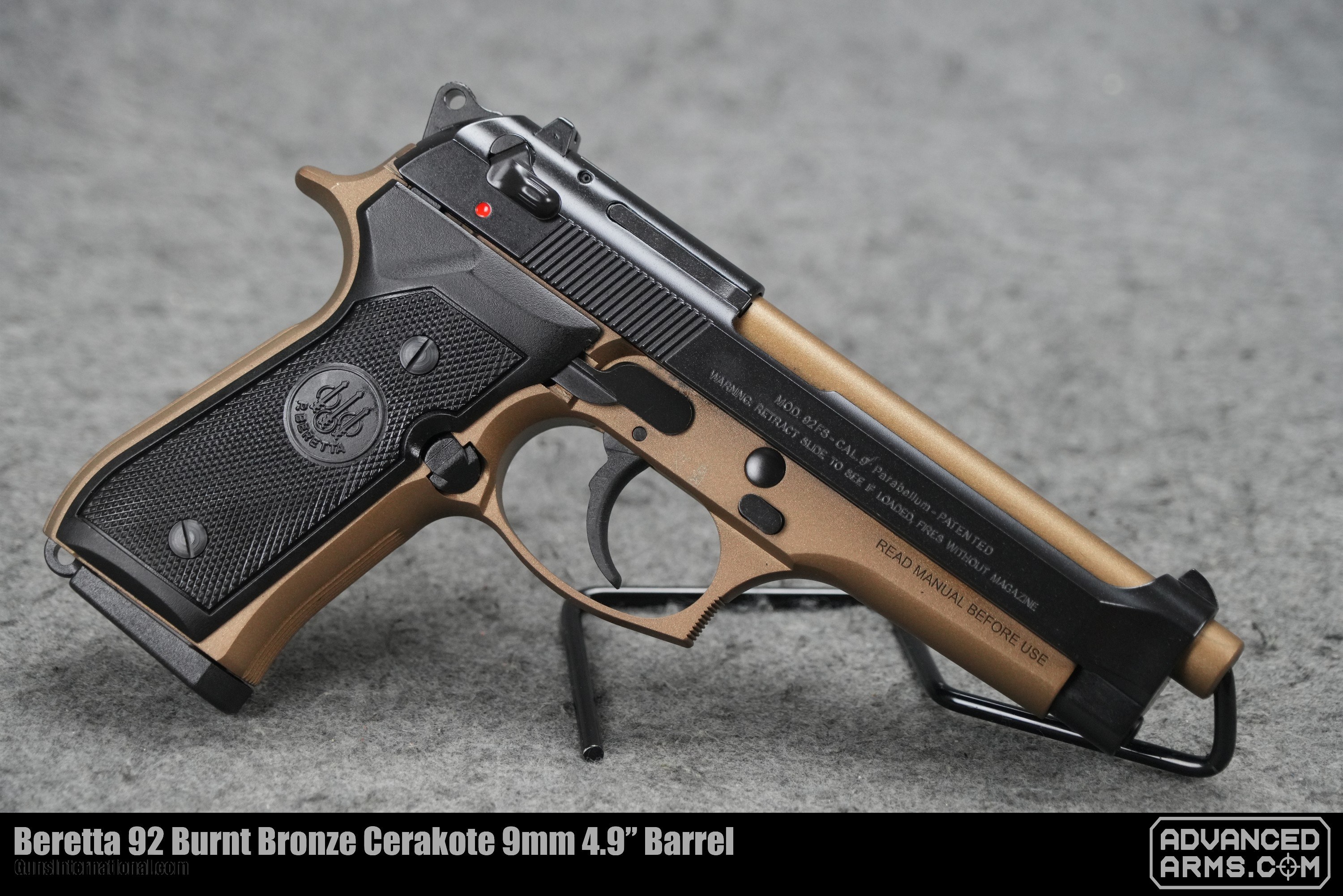 Beretta Single/double action Gun 92 FS Bronze