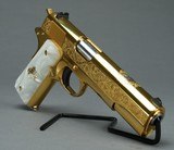 Colt 1911 El Ranchero .38 Super – 24K Gold, Pearl Grips, NIB - 2 of 7