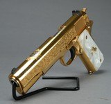 Colt 1911 El Ranchero .38 Super – 24K Gold, Pearl Grips, NIB - 5 of 7