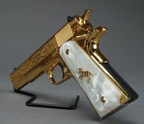 Colt 1911 El Ranchero .38 Super – 24K Gold, Pearl Grips, NIB - 6 of 7