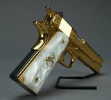 Colt 1911 El Ranchero .38 Super – 24K Gold, Pearl Grips, NIB - 3 of 7
