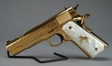 Colt 1911 El Ranchero .38 Super – 24K Gold, Pearl Grips, NIB - 4 of 7