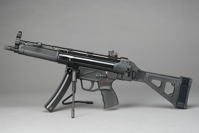 MILITARY ARMS CORP MAC 5 WITH BRACE, 9MM, 8.9