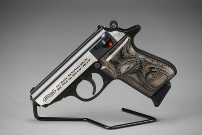 WALTHER PPK/S WITH GREY WOOD GRIPS, .380 ACP, 3.3