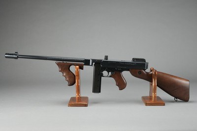 AUTO-ORDNANCE-THOMPSON, 1927A-1 DELUXE, .45ACP, 16.5