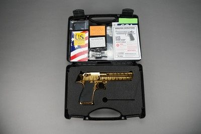 MAGNUM RESEARCH DESERT EAGLE 50AE GOLD TIGER STRIPE *FACTORY BLEM* - Image 3 of 3