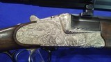 Price Reduced - Krieghoff Ulm Sidelock Double Rifle in 9,3X74R from 1990, Deep Animal Engraving. - 6 of 15