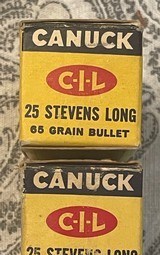 2 boxes 100rds (factory ammo) 25 Stevens Long - 4 of 6