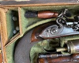 Fine Cased Pair of Engraved William Bond Flintlock Dueling Pistols - 13 of 15