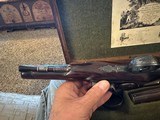Fine Cased Pair of Engraved William Bond Flintlock Dueling Pistols - 5 of 15
