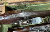 Fine Cased Pair of Engraved William Bond Flintlock Dueling Pistols - 10 of 15