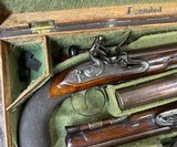 Fine Cased Pair of Engraved William Bond Flintlock Dueling Pistols - 12 of 15