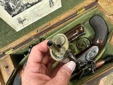 Fine Cased Pair of Engraved William Bond Flintlock Dueling Pistols - 15 of 15