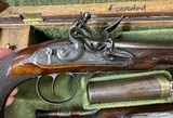 Fine Cased Pair of Engraved William Bond Flintlock Dueling Pistols - 9 of 15