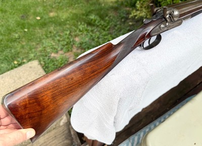 Williams & Powell SxS 12ga Damascus Hammer Shotgun - Image 7 of 15