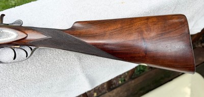 Williams & Powell SxS 12ga Damascus Hammer Shotgun - Image 9 of 15