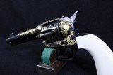 Colt,Single Action Army w/long ( Target) Ivory Grips, .45 Colt, 4 3/4" bbl.,40 oz.,Mfg. 1987,After Market Engraving by V. Graham - 3 of 10