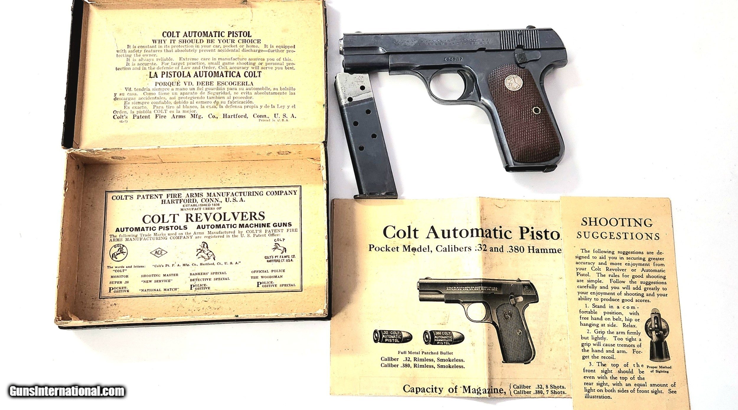 COLT 1908 POCKET HAMMERLESS 380ACP