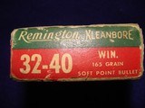 Remington Kleanbore 32-40 win. 165 gr. soft point - 1 of 2
