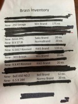 Assorted reloading brass in New condition. Remington, Winchester, RWS, Sako, Federal - 2 of 2