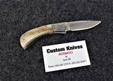 Custom folding automatic with Sheep Horn handle by Dave Dill