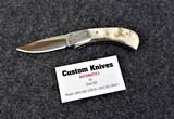Custom folding automatic with Sheep Horn handle by Dave Dill - 2 of 2