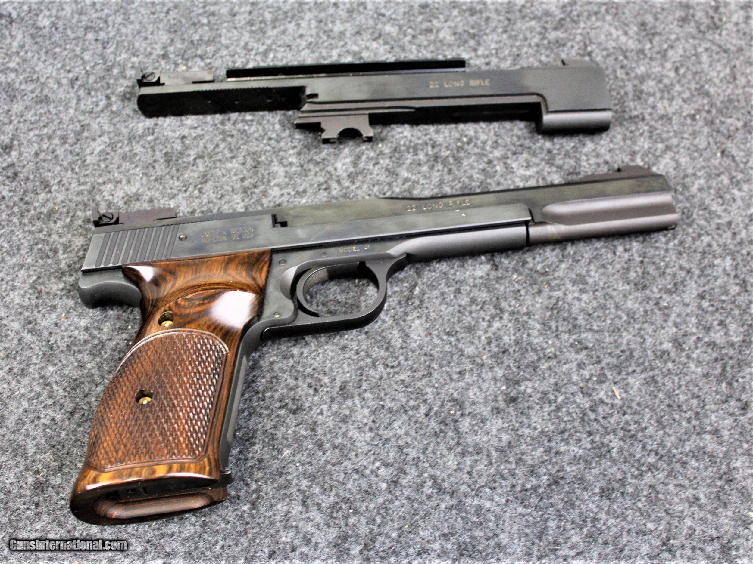 Smith And Wesson Model 41 In 22 Long Rifle With An Extra 55 Inch Barrel