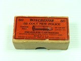 WINCHESTER COLT 32 NEW POLICE. SMOKELESS CARTRIDGES. - 1 of 3
