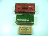 ULTRAMAX, REMINGTON 32-20 50 ROUND FRESH CARTRIDGES (2 bOXES), & ONE BOX OF WINCHESTER SEALED BOX OF 50 100 GRAIN SOFT POINT BULLETS FOR RELOA - 1 of 3