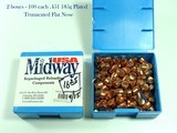 MIDWAY ARMS 2 BOXES OF 100 EACH 45 ACP .451 185g FMJ PLATED FLAT POINT - 1 of 1