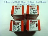 4-BOXES HORNADY .308 WINCHESTER / 7.62 NATO 3-BOXES 150g FMJ/BOAT TAIL (2-BOXES 100 BULLETS EACH, 1-BOX 65 BULLETS). 1-BOX 150g SP INTERLOCK 1 - 2 of 2