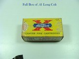 WINCHESTER WESTERN .41 LONG COLT FULL BOX OF 50 CARTRIDGES. - 1 of 4