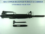 AR15 UPPER RECEIVER WITH BOLT COMPLETE. INTEGRAL MUZZLE BRAKE/FLASH HIDER. UNMARKED. - 1 of 4