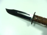 WW2 EARLY & RARE KABAR BLUED BLADE USMC MK.2 FIGHTING KNIFE WITH ORIGINAL & CORRECT LEATHER SCABBARD - 3 of 11