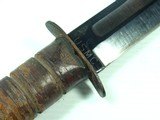 WW2 EARLY & RARE KABAR BLUED BLADE USMC MK.2 FIGHTING KNIFE WITH ORIGINAL & CORRECT LEATHER SCABBARD - 5 of 11