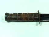 WW2 EARLY & RARE KABAR BLUED BLADE USMC MK.2 FIGHTING KNIFE WITH ORIGINAL & CORRECT LEATHER SCABBARD - 7 of 11