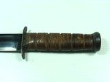 WW2 EARLY & RARE KABAR BLUED BLADE USMC MK.2 FIGHTING KNIFE WITH ORIGINAL & CORRECT LEATHER SCABBARD - 8 of 11