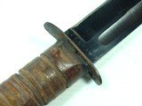 WW2 EARLY & RARE KABAR BLUED BLADE USMC MK.2 FIGHTING KNIFE WITH ORIGINAL & CORRECT LEATHER SCABBARD - 6 of 11