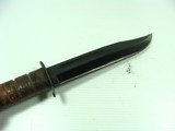 WW2 EARLY & RARE KABAR BLUED BLADE USMC MK.2 FIGHTING KNIFE WITH ORIGINAL & CORRECT LEATHER SCABBARD - 4 of 11
