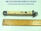 AKC (AUTOMATIC KNIFE CO.) (ITALY) LARGE 13" AUTOMATIC SWITCHBLADE STILETTO. - 1 of 8