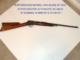 WINCHESTER MODEL 1903 .22 CAL. AUTOMATIC TAKE-DOWN MODEL! (SCARCE) - 1 of 13