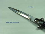 "MILANO" SWITCHBLADE KNIFE. FINE ITALIAN MADE. 8 1/2" OPEN 3 3/4" BLADE. MINT NEW IN BOX - 4 of 4